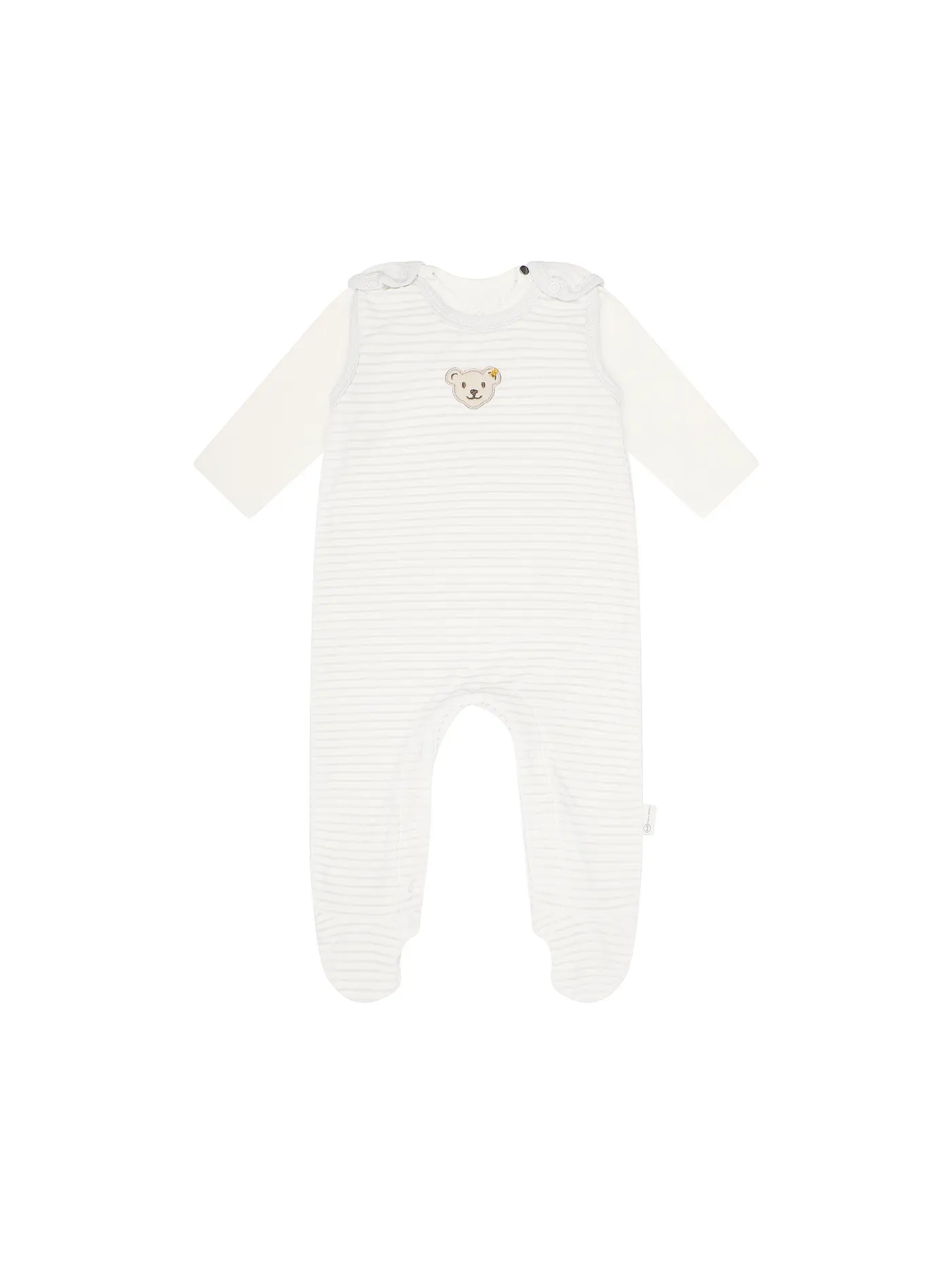 STEIFF | Baby Strampler Set 2 teilig | hellgrau